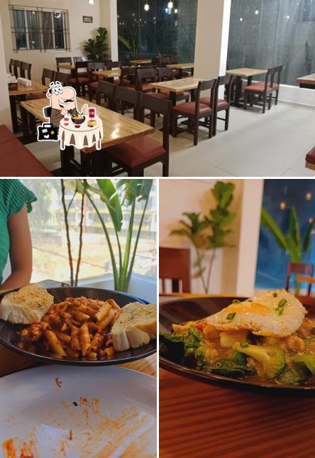 The photo of food and interior at Matana