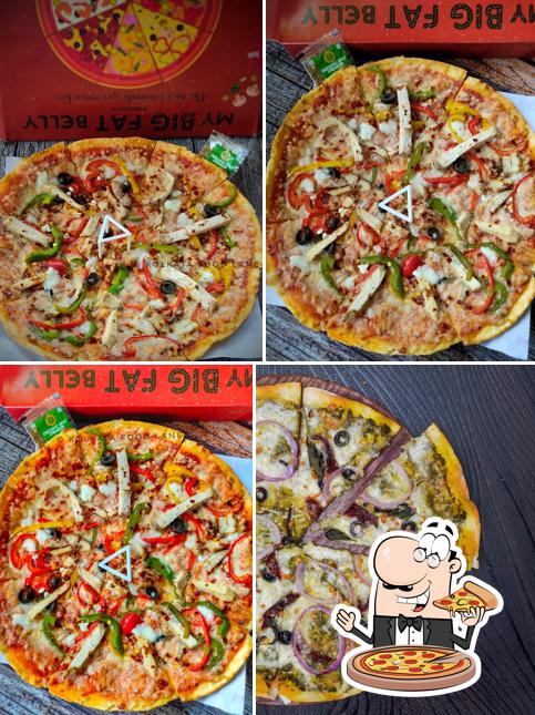 Get pizza at My Big Fat Belly