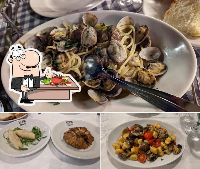 Roma Sparita serve un'ampia varietà di pasti di mare