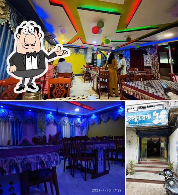 The restaurant's interior and exterior