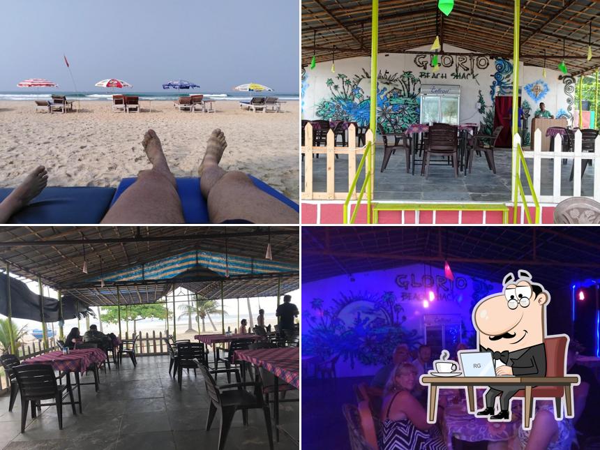 Take a seat at one of the tables at Glorio Beach Shack