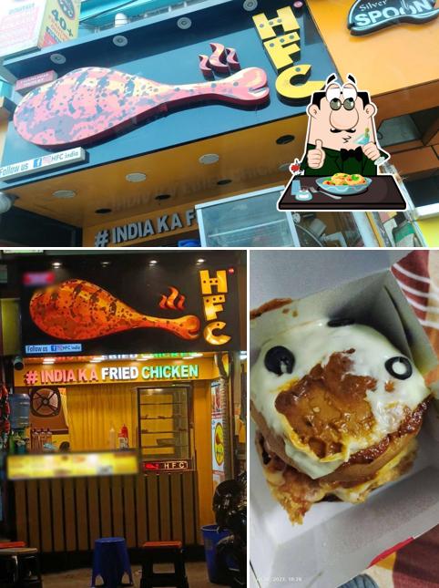 Check out the picture displaying food and interior at HFC
