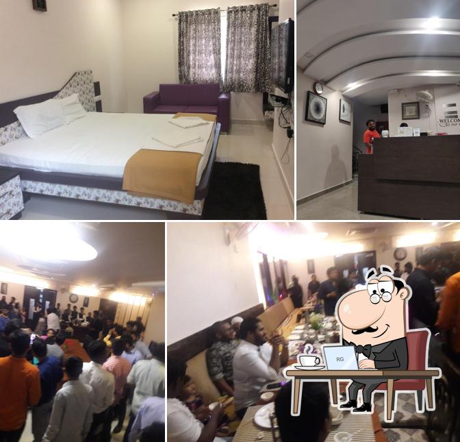 Take a seat at one of the tables at Hotel City Pride