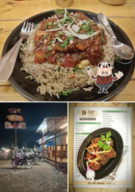 The photo of food and exterior at D अड्डा Chinese resto