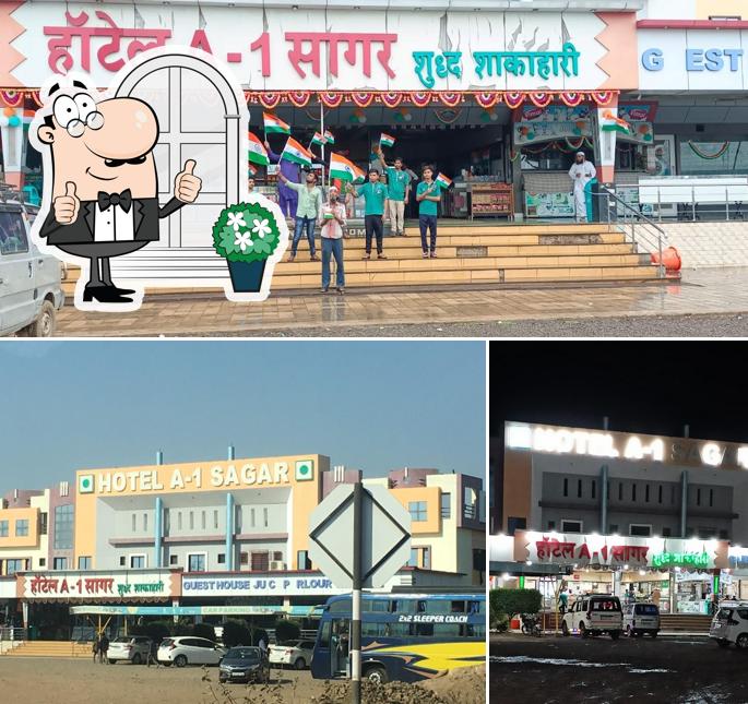 Check out how Hotel A-1 Sagar Pure Veg & Rooms looks outside