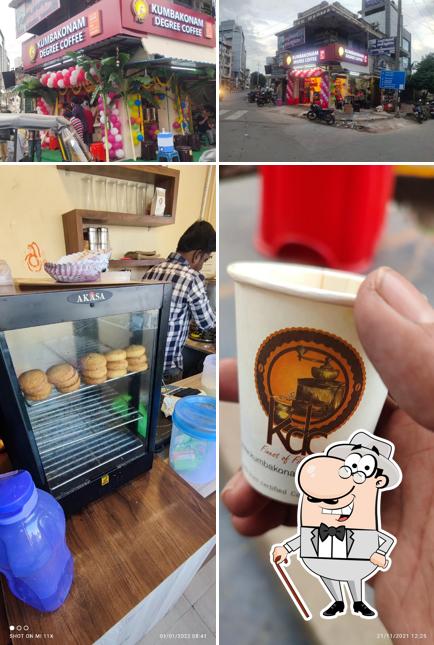 The photo of KUMBAKONAM degree Coffee’s exterior and food