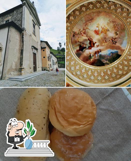 Tra le diverse cose da Panificio Ronzoni si possono trovare la esterno e cibo