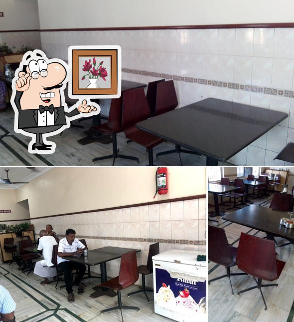 The interior of Vasantham Restaurant