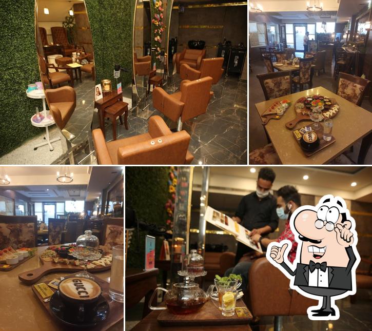 The interior of The Barber's Cafe- Salon & Bistro