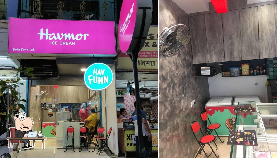 The interior of Havmor Havfunn Ice Cream Parlour