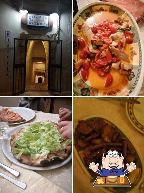 Platti al Pizzeria Trattoria del Purgatorio