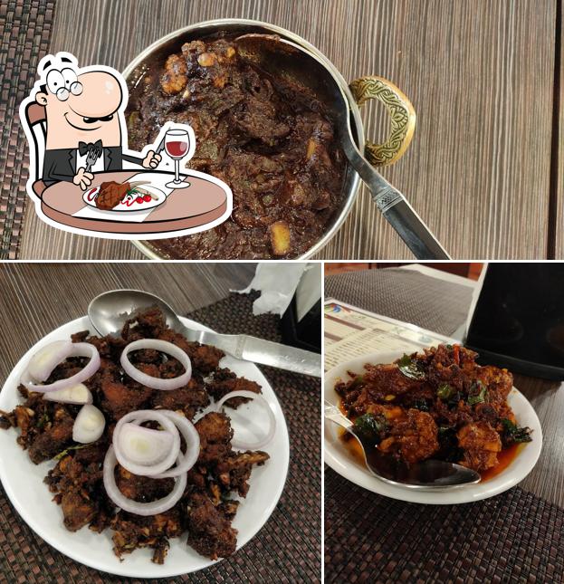 Order meat dishes at BAY LEAF RESTAURANT COORG