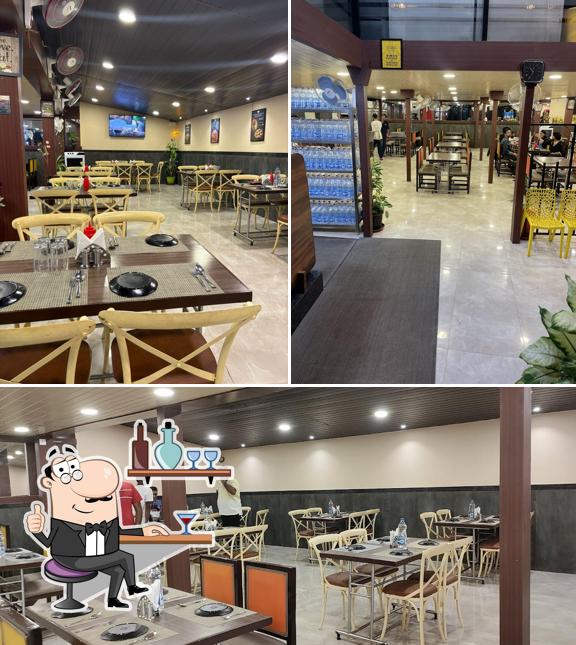 The interior of Hotel Swagath grand family restaurant
