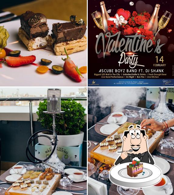 Chocolate cake at Sky Grill Restaurant Mohali