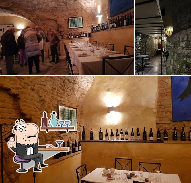 Gli interni di Osteria del Merlo Cetona