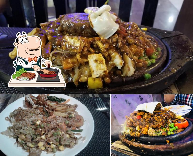 Meat dishes are available at Ikobo Sizzlers