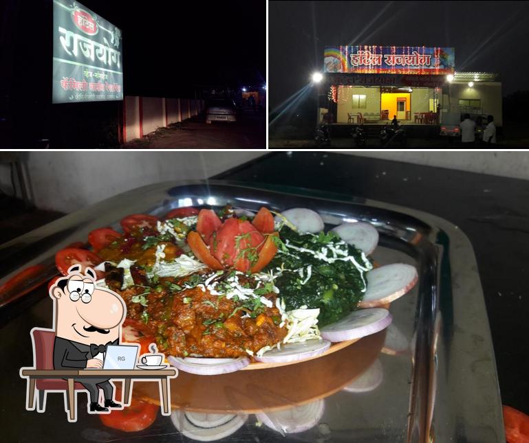 This is the photo depicting interior and food at Hotel Rajyog Restaurant & Lodging