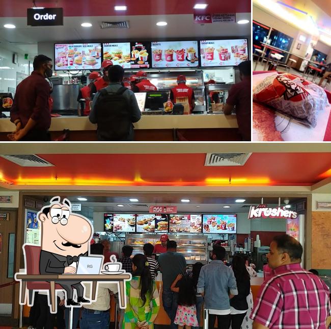 The interior of KFC