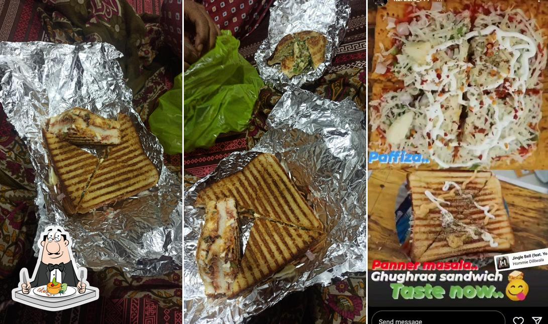 Food at Ghughra Sandwich