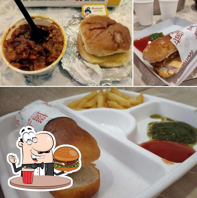 Try out a burger at Taste king Best burger Restaurant in Varanasi Best burger in Varanasi Best restaurant in Varanasi