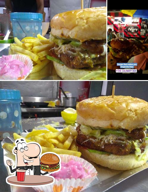 Order a burger at The Culinary Box