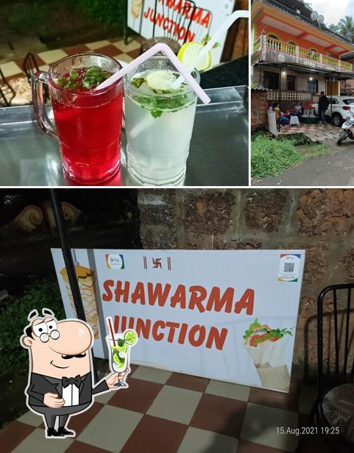 Enjoy a beverage at Shawarma Junction