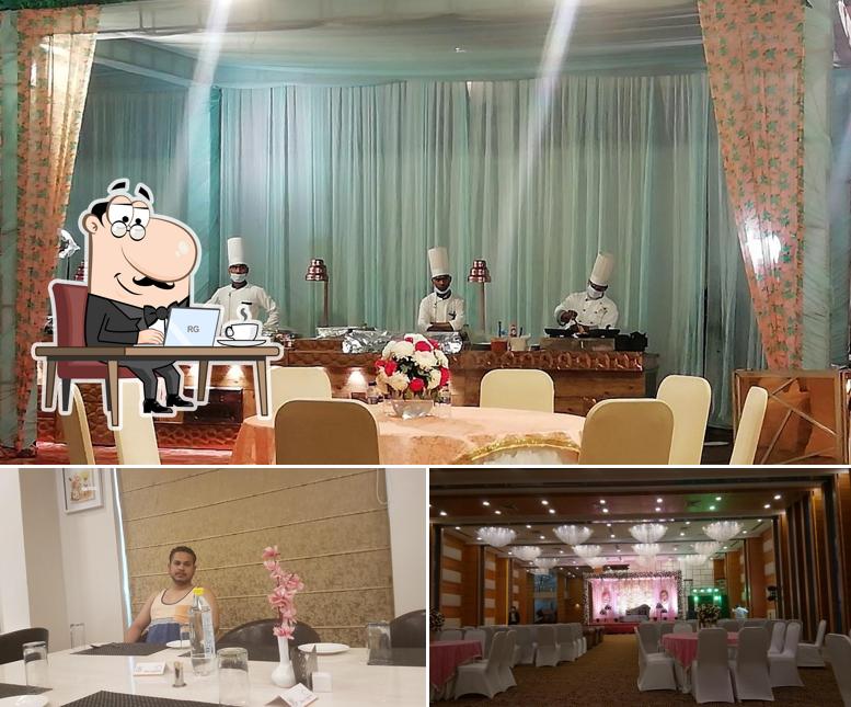 Take a seat at one of the tables at Doab vilas