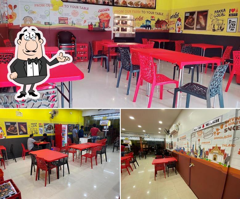 The interior of Five Star/Koli Hut Chicken - Sathupally
