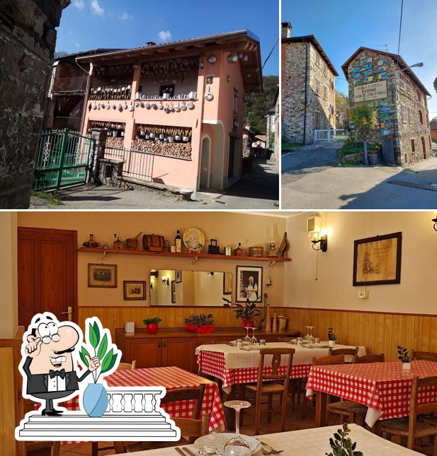 La esterno e interni del ristorante