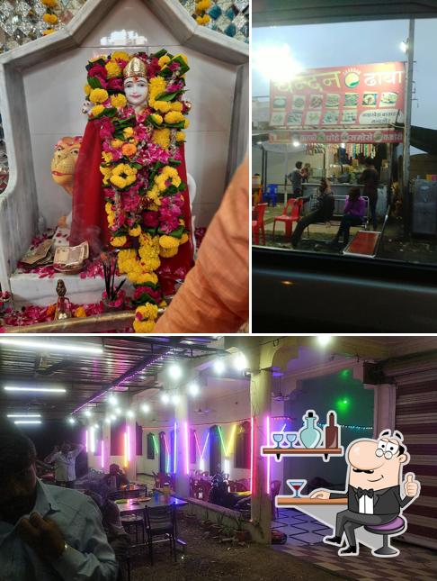 The interior of लक्की फेमिली रेस्टोरेंट एंड ढाबा