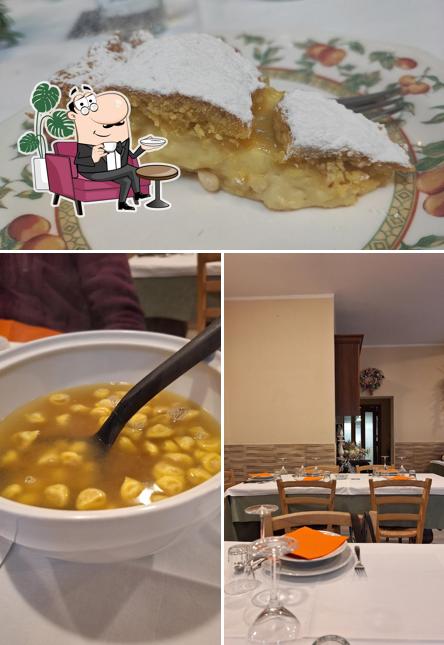 La interni e cibo del ristorante