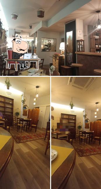 Gli interni di Osteria del Cuore