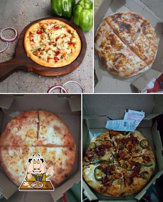 Pick pizza at Diamond Pizza Cafe