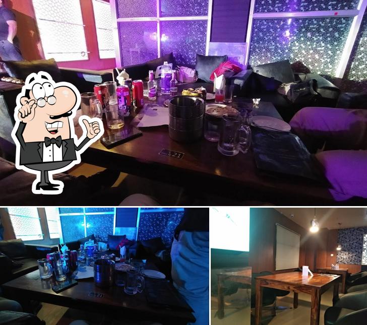 Take a seat at one of the tables at Sip & Savour