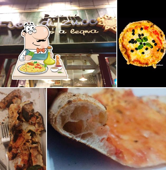 Cibo al pizzeria fiori di zucca