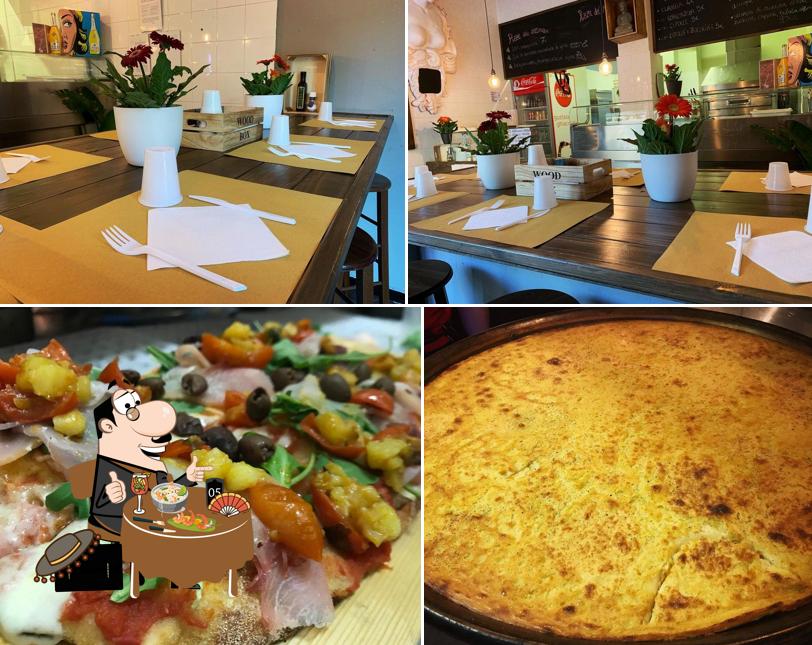 La cibo e interni del ristorante