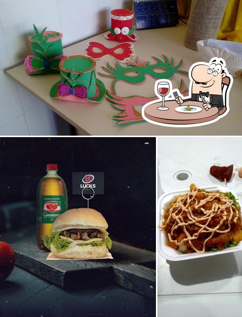 Comida em Luck's Lanches