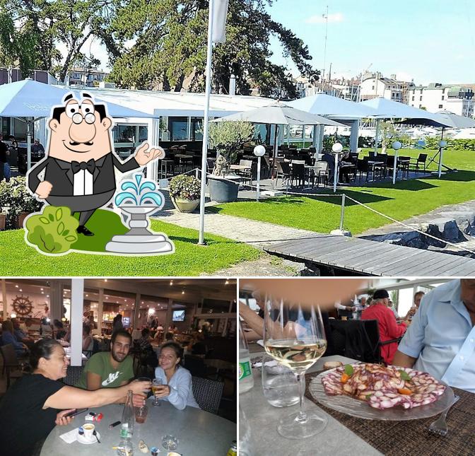 Puoi goderti l'aria fresca da seduto all'esterno di Restaurant du Club Nautique