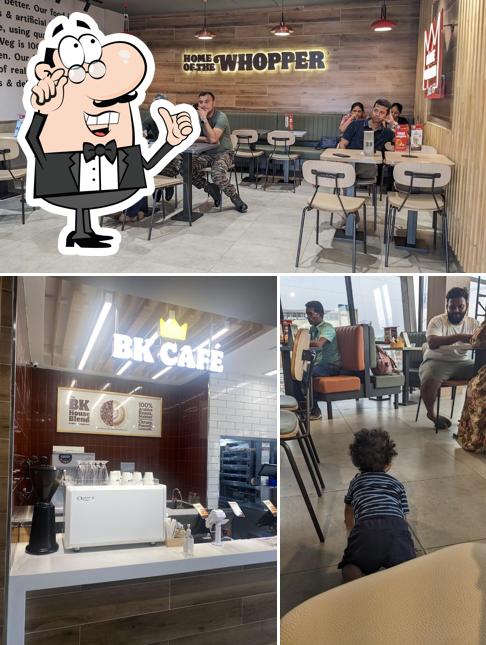 The interior of Burger King