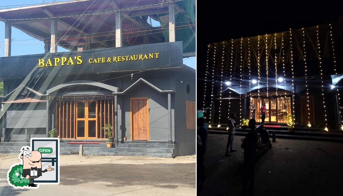 The exterior of Bappa's cafe& restaurant