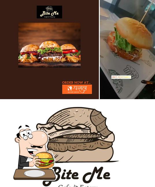 Try out a burger at Bite Me Cafe & Eatery