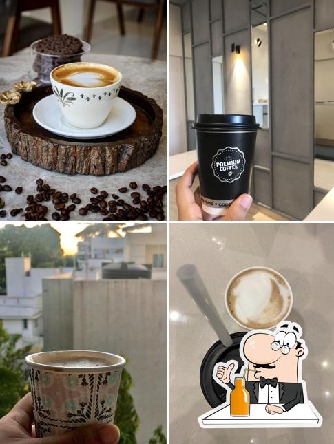Order various drinks served at Pure Beans & Creams
