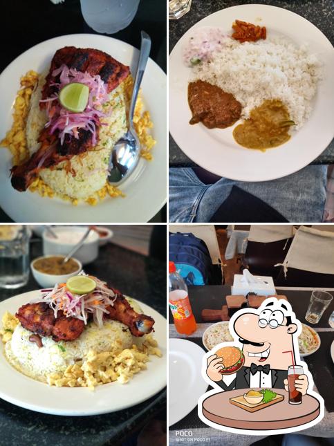 Try out a burger at Ruchi Village Restaurant