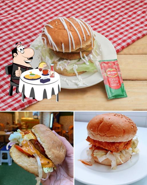 Order a burger at Pizza Castle