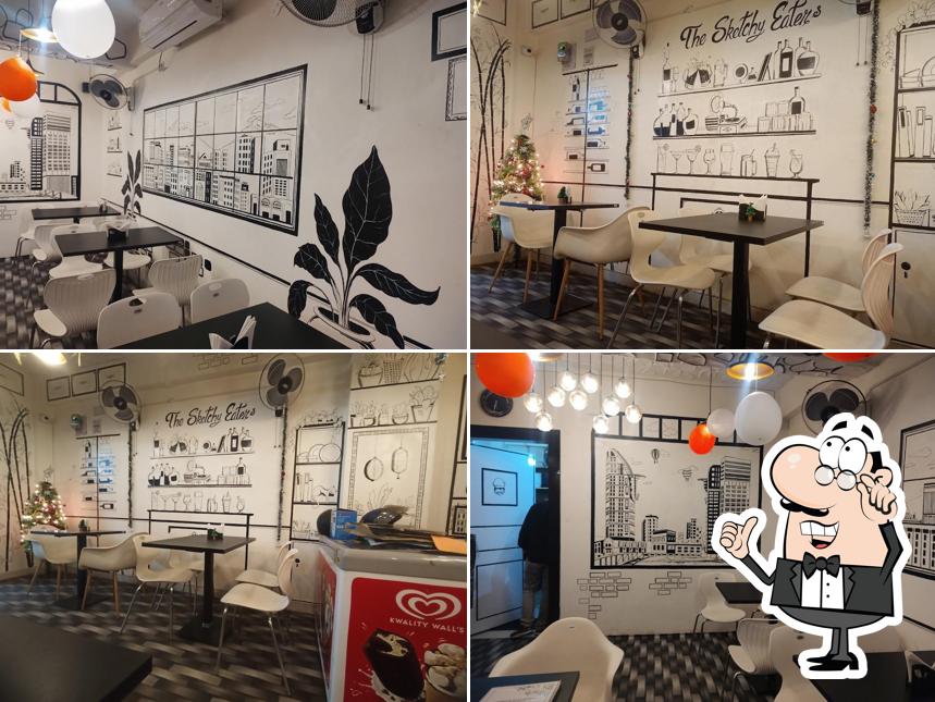 The interior of The Sketchy Eaters