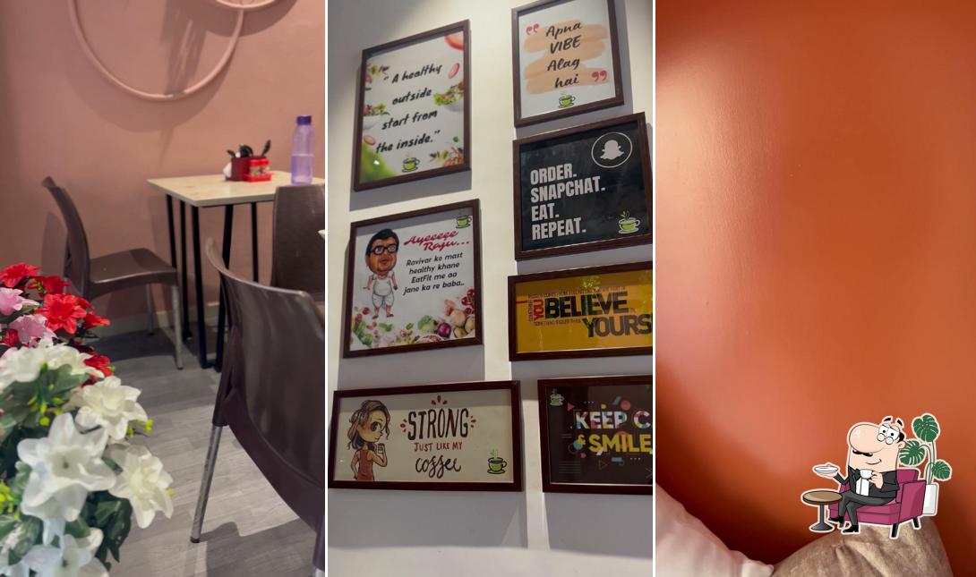 The interior of Eat Fit Healthy Food Cafe
