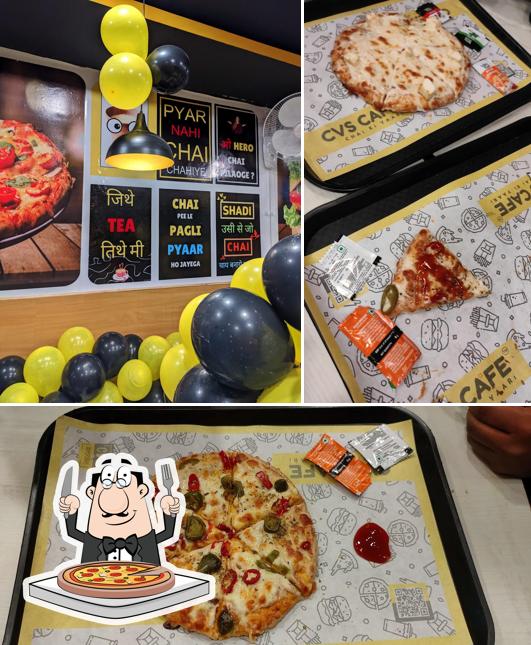 Try out pizza at CVS CAFE RATUROAD