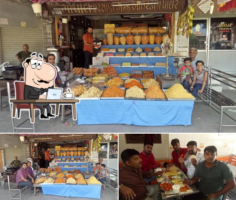 The photo of interior and food at Gopal Farshan & Icecream parlour