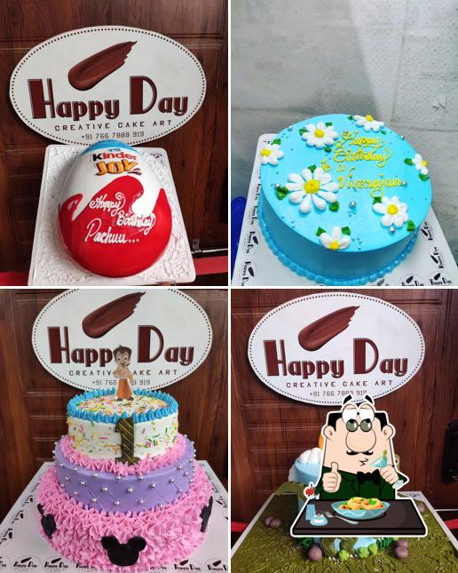 Food at Happy Day (creative cake art) - Dindigul