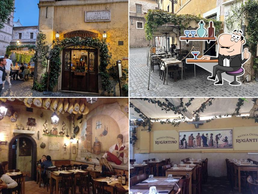 Gli interni di Antica Osteria Rugantino